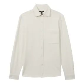 REISS Kappo Single-Cuff Twill Overshirt - White