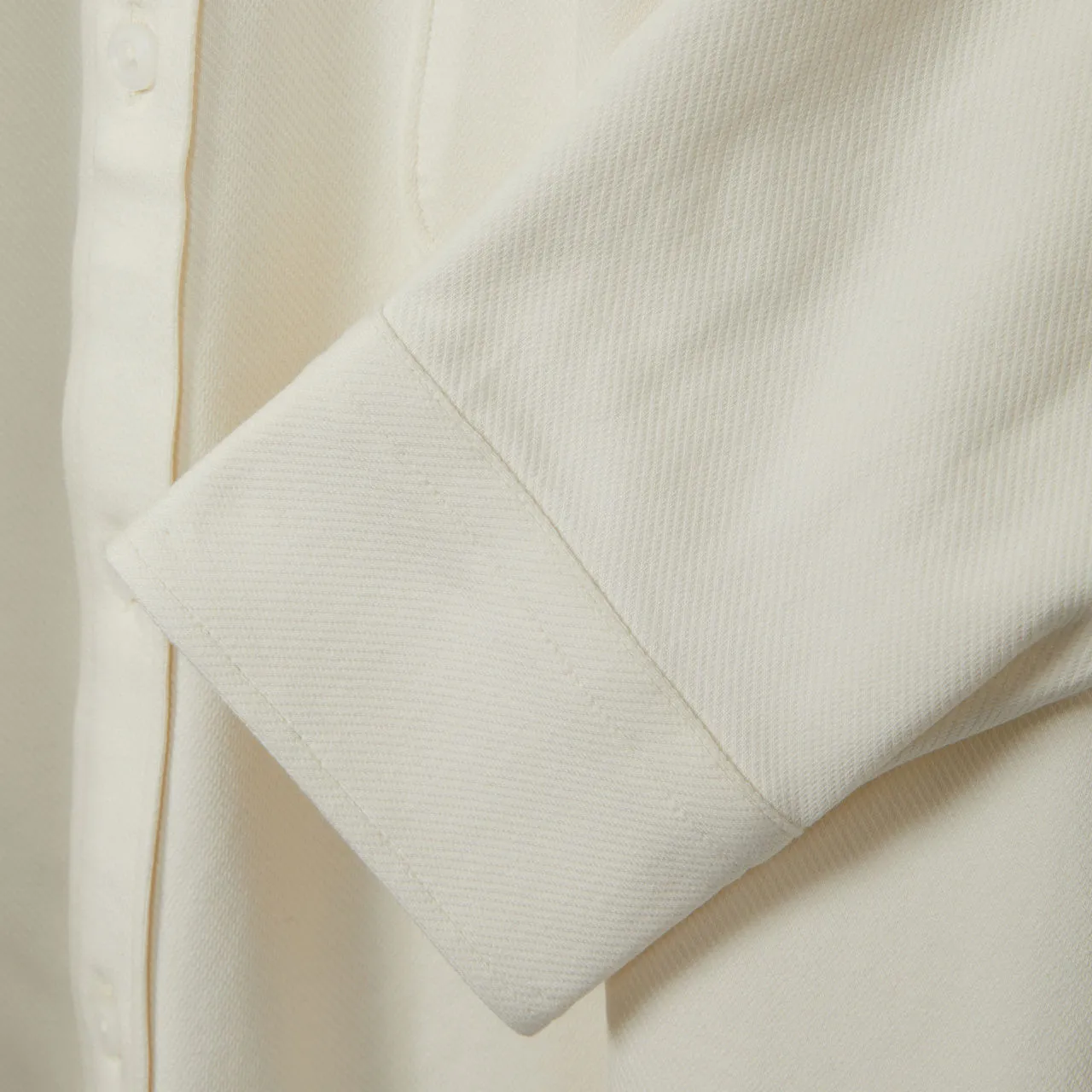 REISS Kappo Single-Cuff Twill Overshirt - White