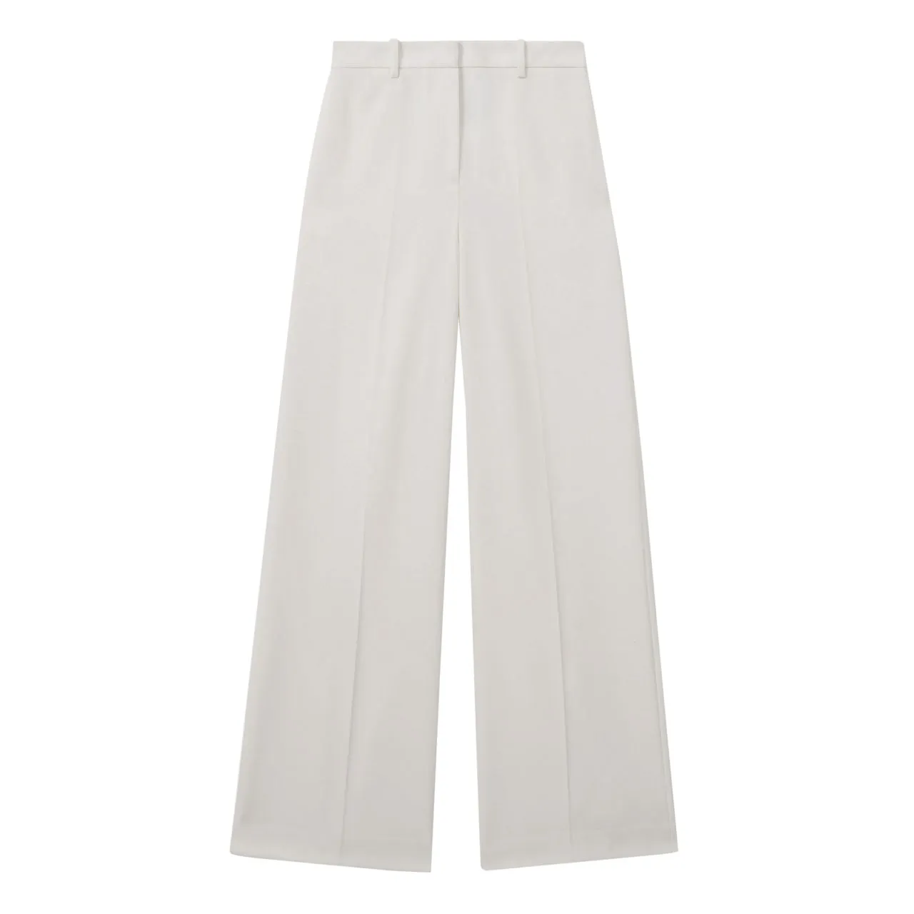 REISS Leanna Wide Leg Tux Trousers - White