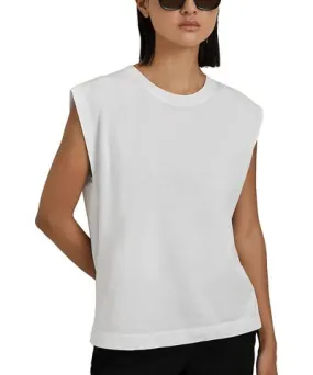 Reiss Morgan Cotton Cap Sleeve Top