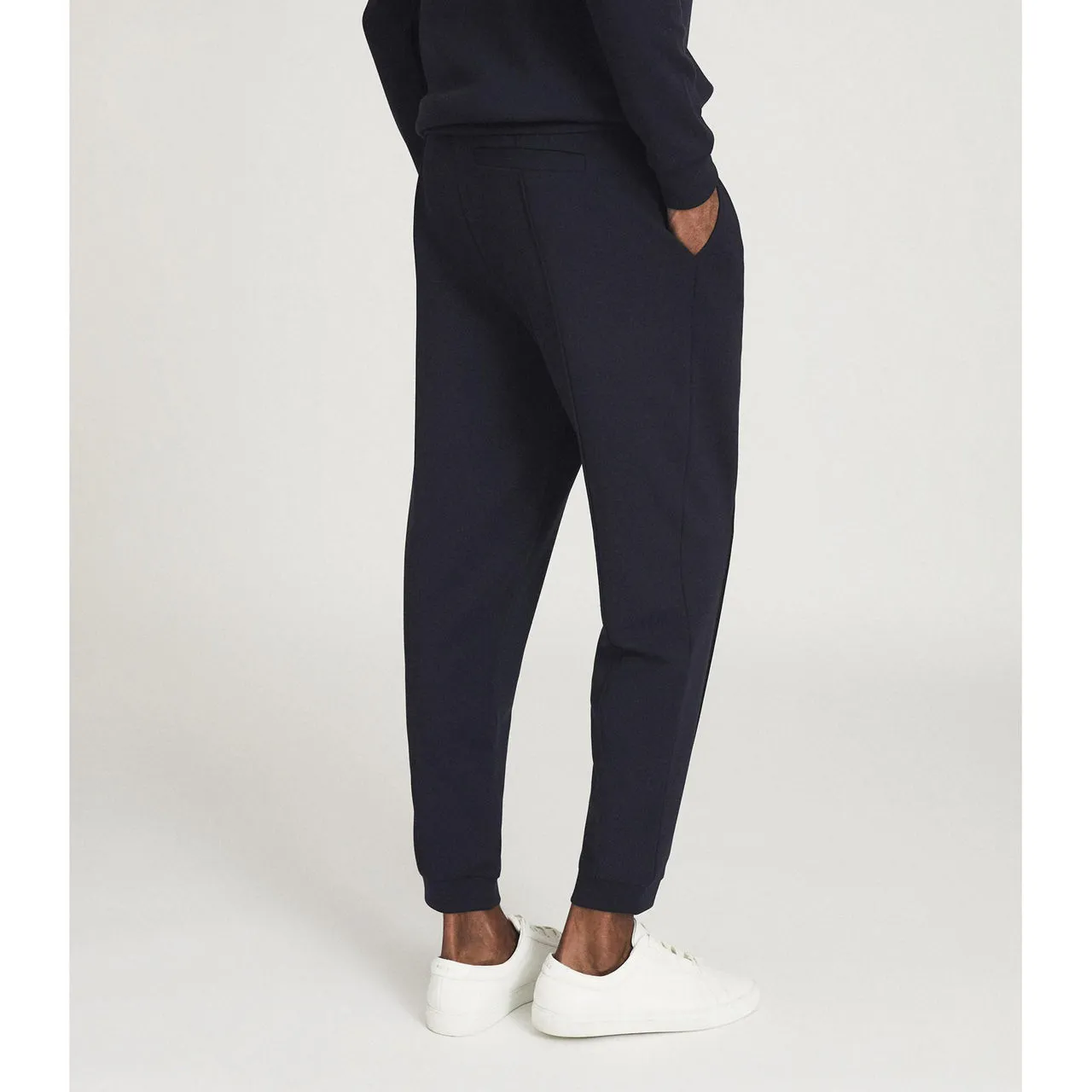 REISS Premier Neoprene Joggers - Blue