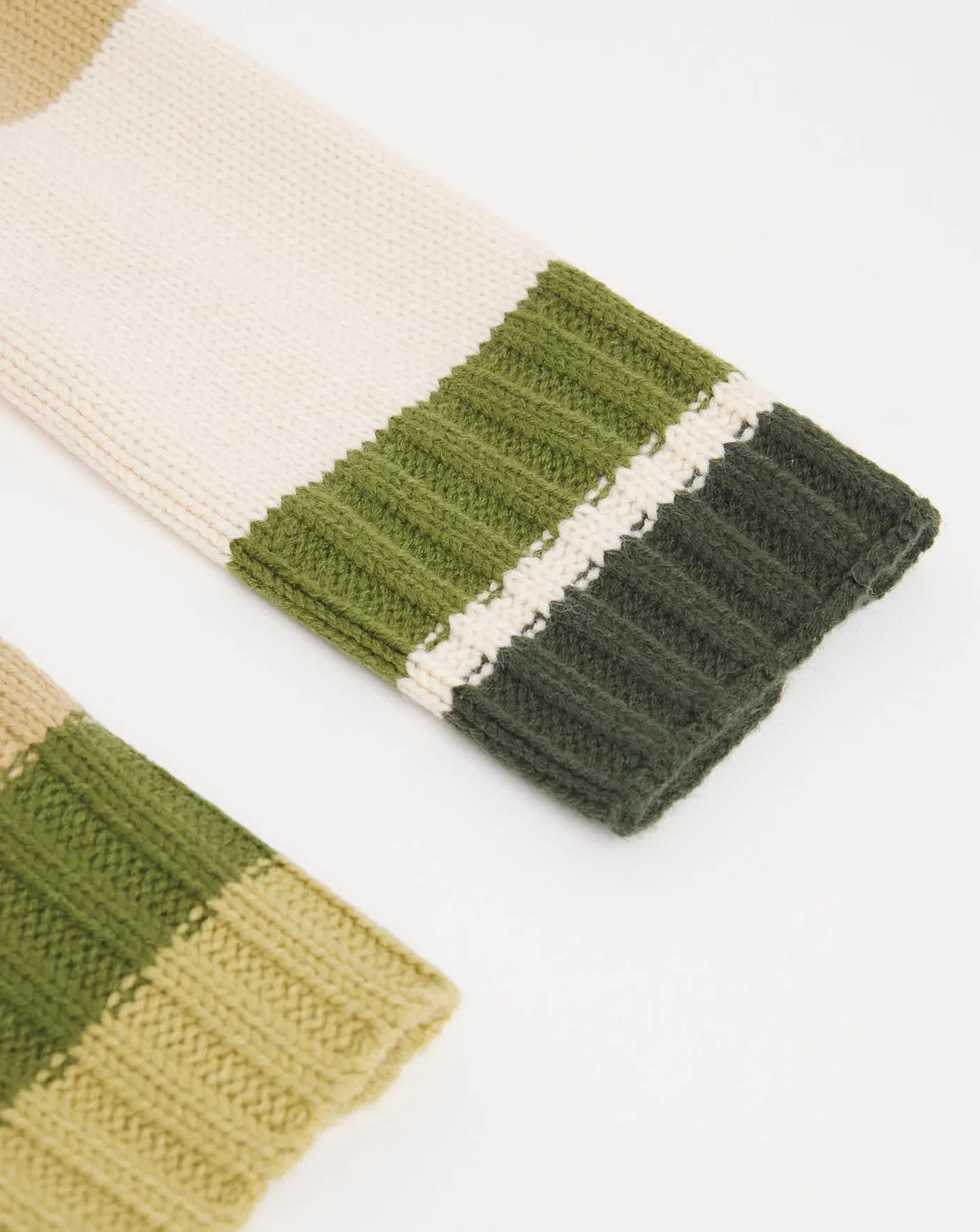 Ribbed Stripe Knitted Scarf