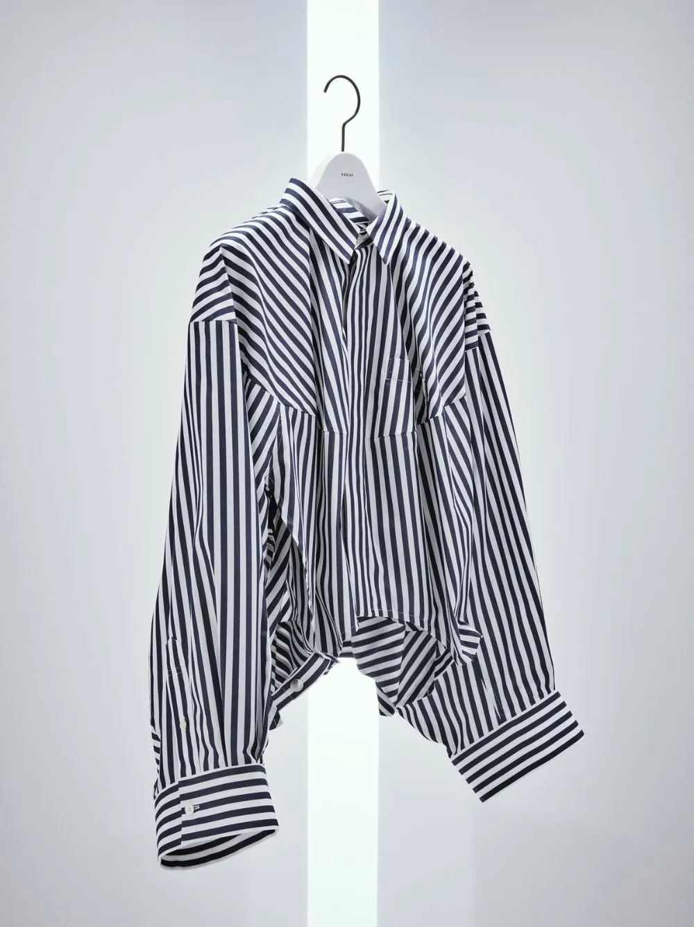 sacai  |Stripes Casual Style Street Style Long Sleeves Plain Cotton