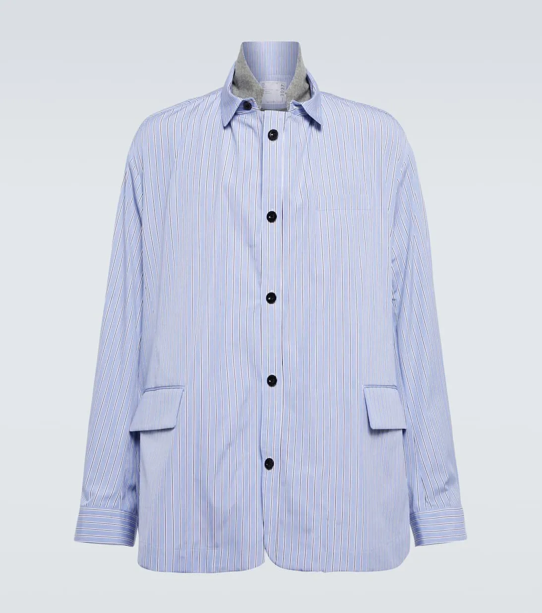 sacai  |Stripes Long Sleeves Cotton Designers Shirts