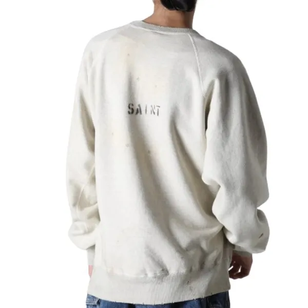 Saint Mxxxxxx  |Long Sleeves Cotton Logo Sweatshirts