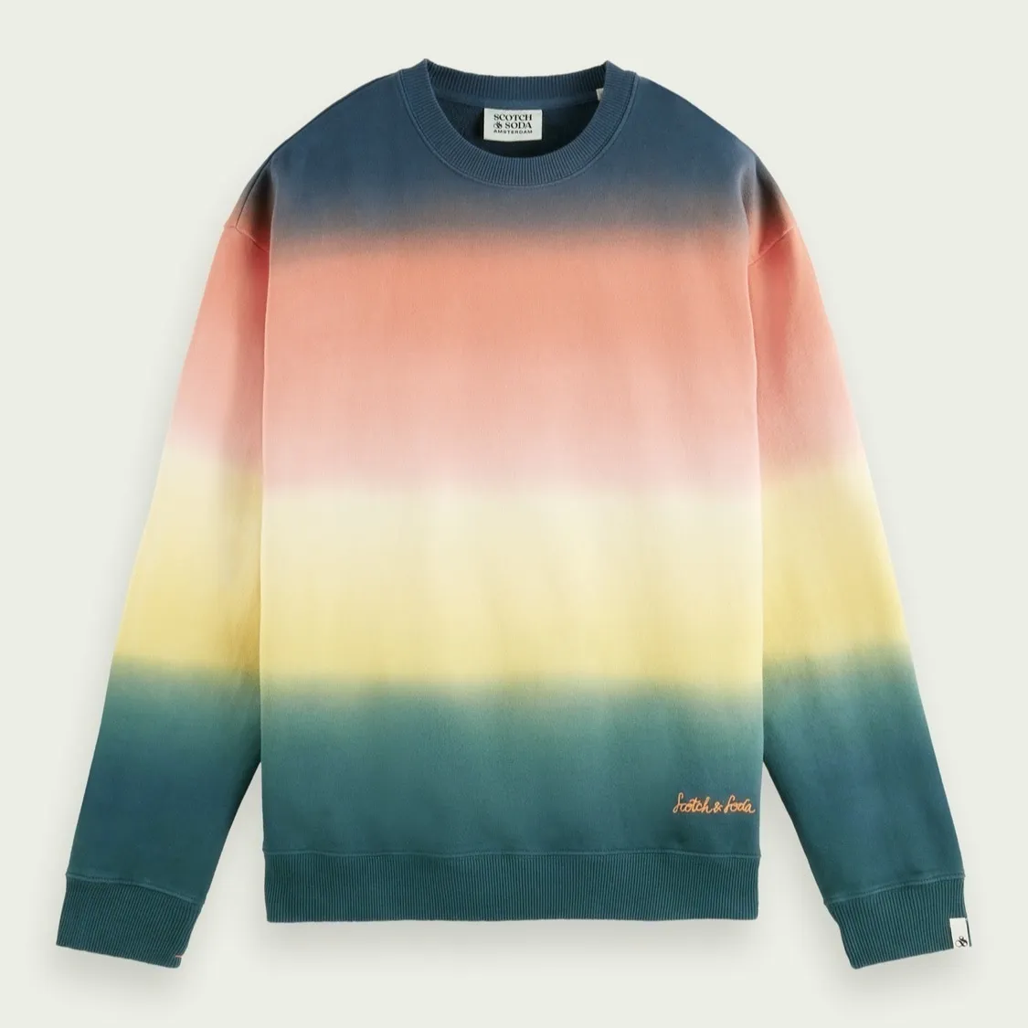 Scotch & Soda  |Crew Neck Pullovers Street Style Tie-dye Long Sleeves Cotton