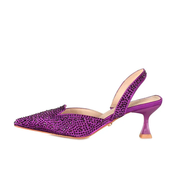 SHOES FAFNIR VIOLA SLINGBACK/SWAROWSKY Donna Viola