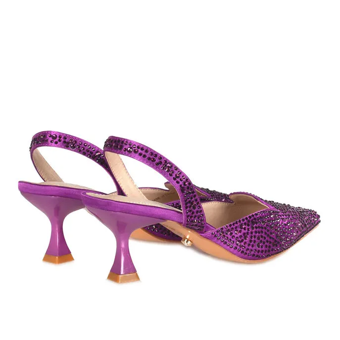 SHOES FAFNIR VIOLA SLINGBACK/SWAROWSKY Donna Viola