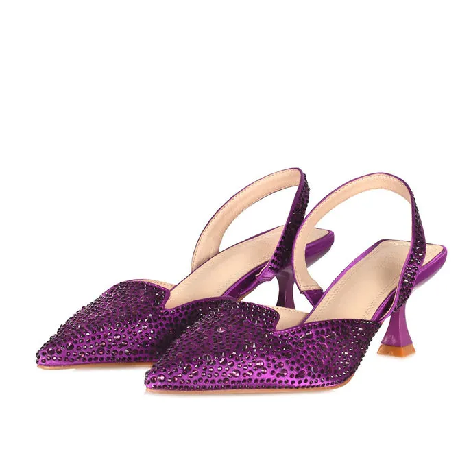 SHOES FAFNIR VIOLA SLINGBACK/SWAROWSKY Donna Viola