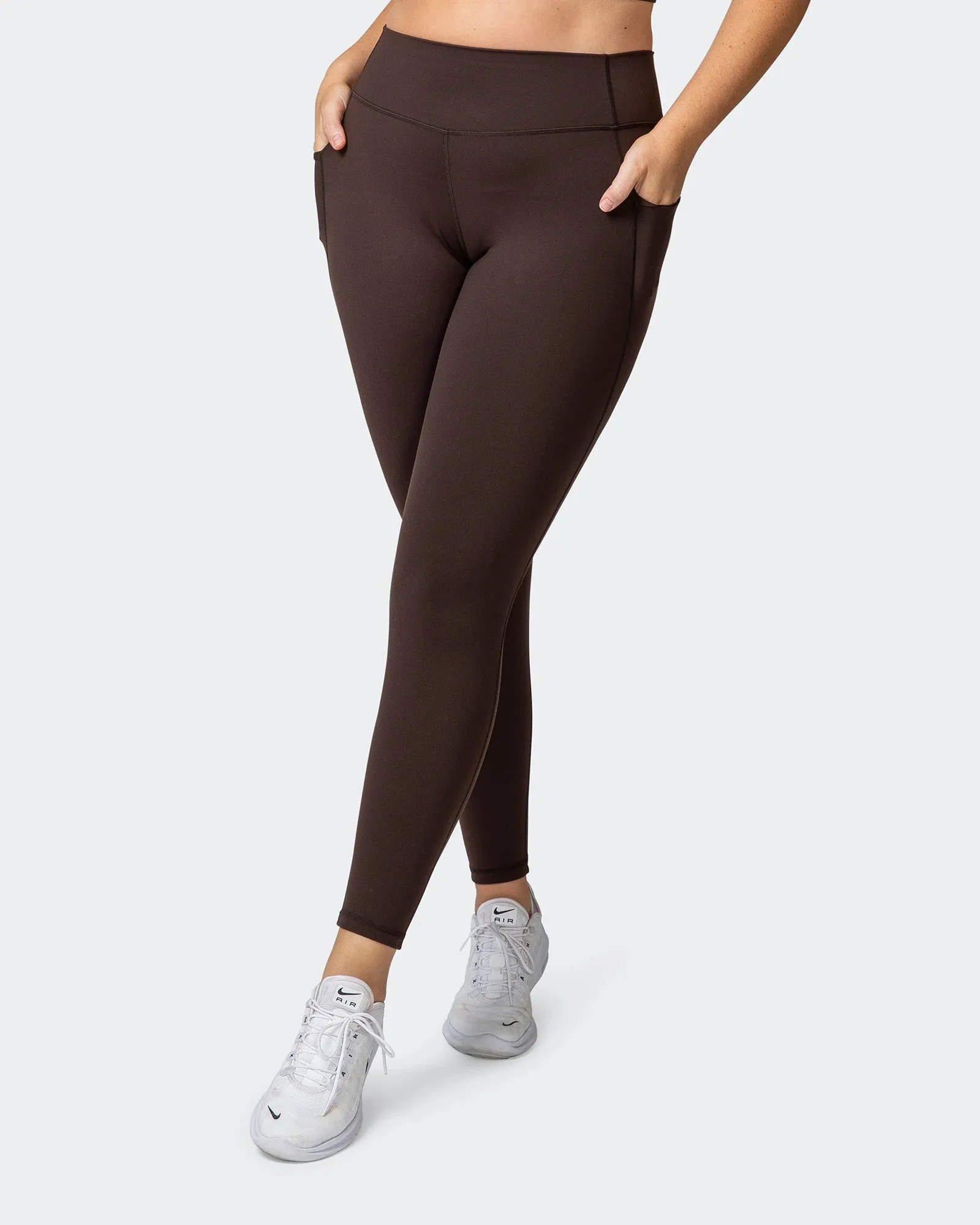 SIGNATURE POCKET ANKLE LENGTH LEGGINGS Cocoa