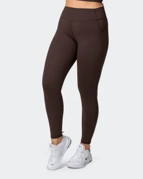 SIGNATURE POCKET ANKLE LENGTH LEGGINGS Cocoa