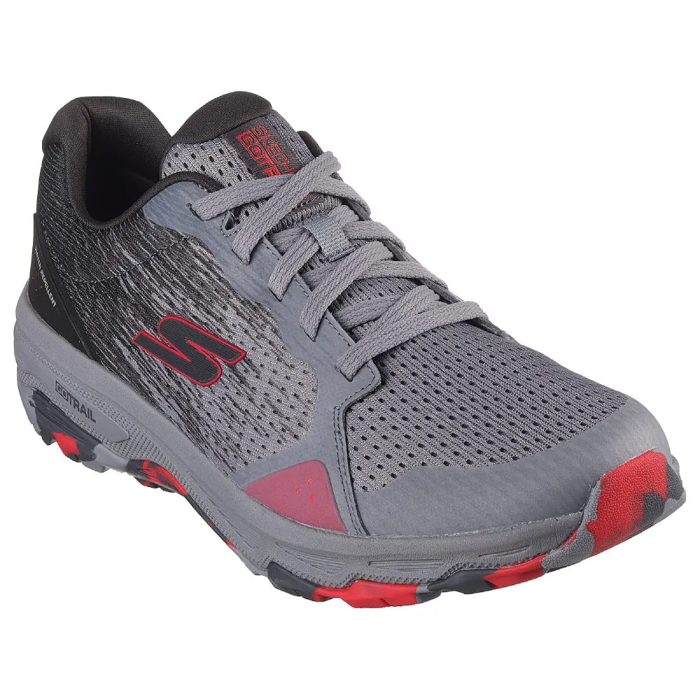 SKECHERS Men's Go Run Trail Altitude-Phantom Rubble Running Shoe (Gray/Red)