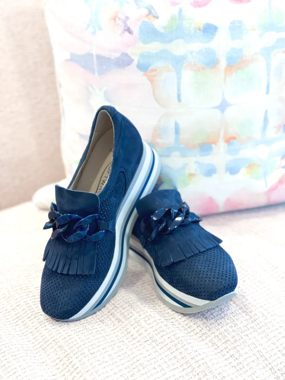 Softwaves Cadie Slip-On Sneaker- Navy