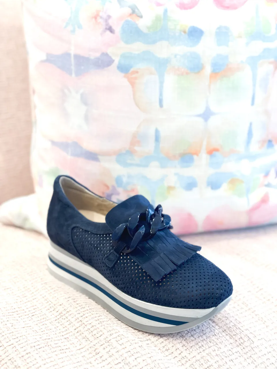 Softwaves Cadie Slip-On Sneaker- Navy