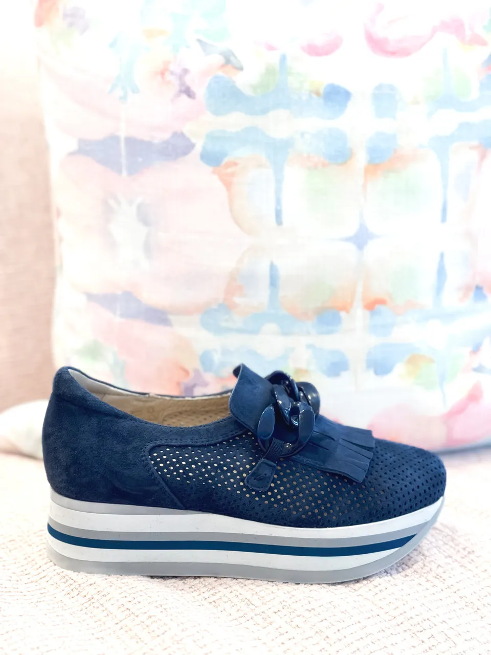 Softwaves Cadie Slip-On Sneaker- Navy