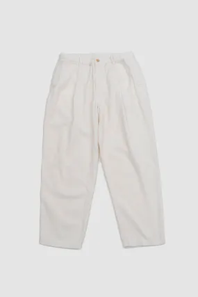 Still By Hand Garment-Dye Corduroy Pants Off White