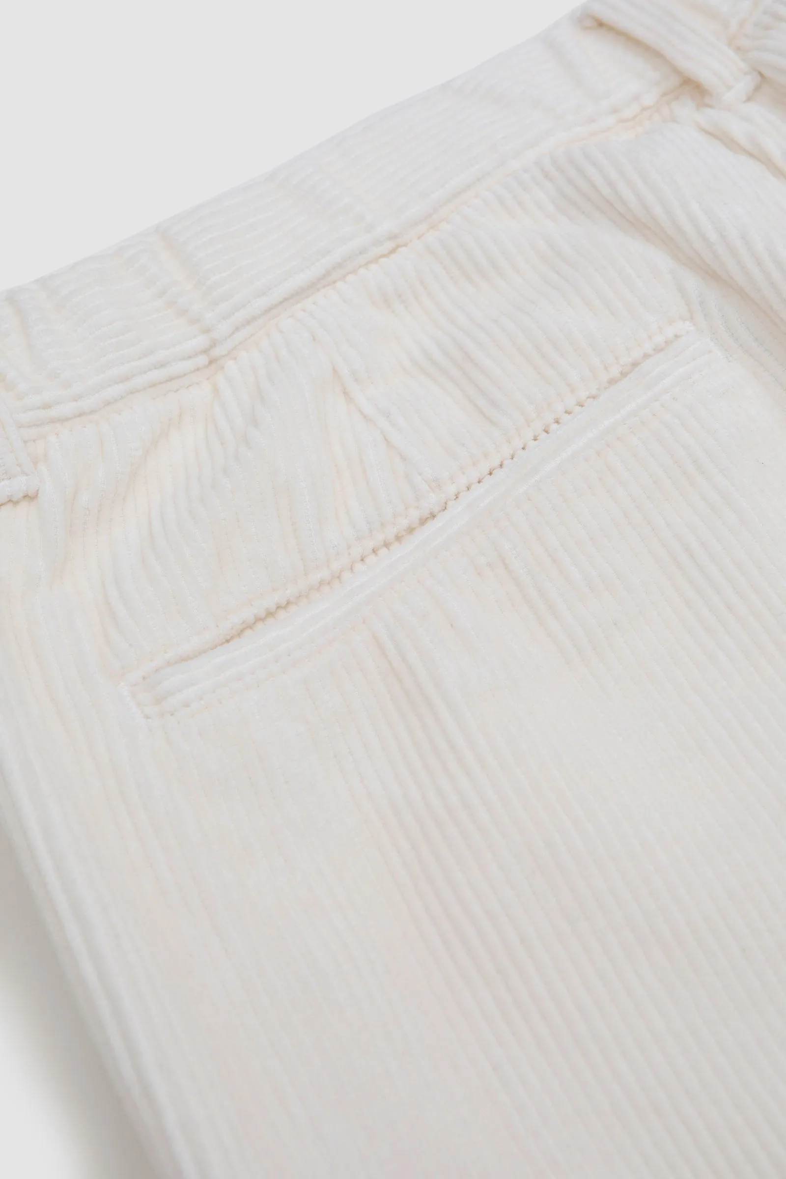 Still By Hand Garment-Dye Corduroy Pants Off White