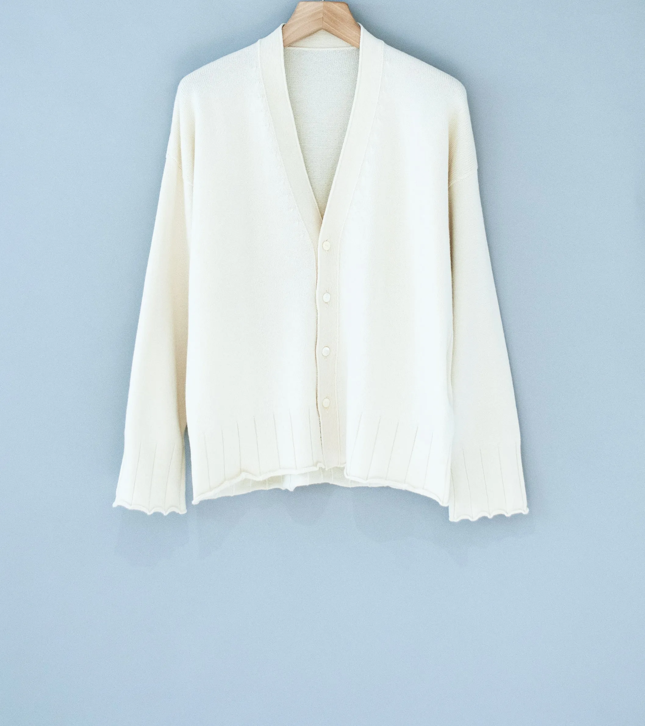 Stoffa 'Drop Shoulder Cardigan' (Ivory Cashmere)