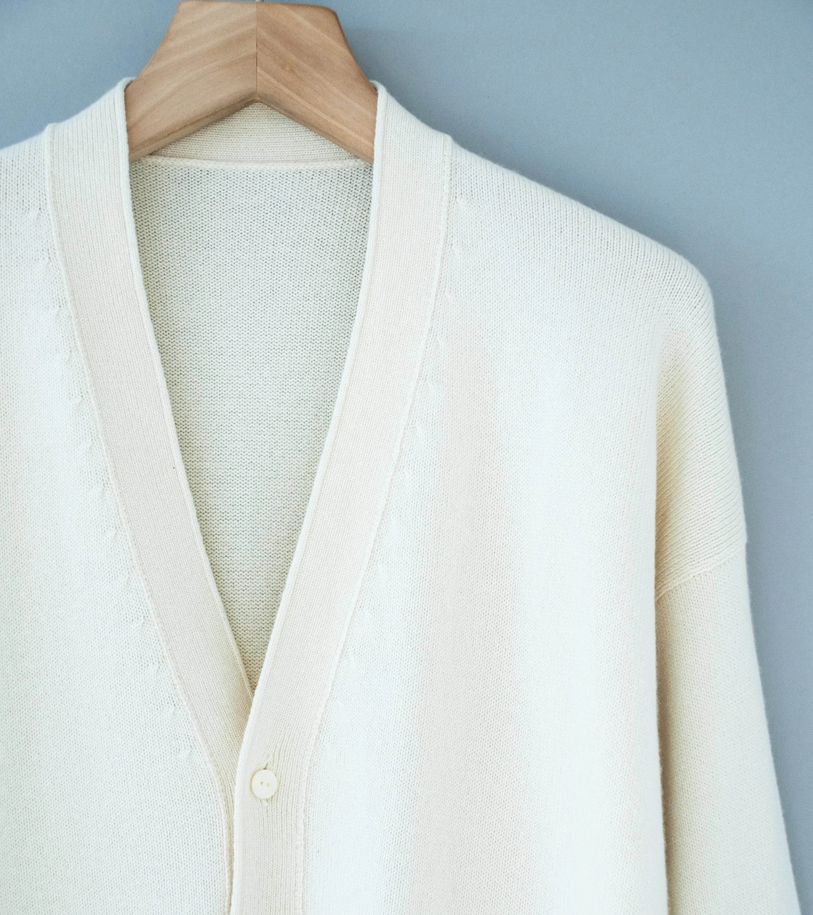 Stoffa 'Drop Shoulder Cardigan' (Ivory Cashmere)