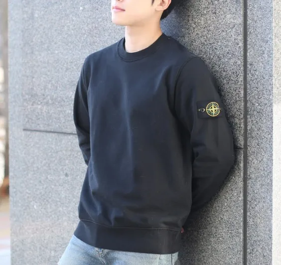 STONE ISLAND  |Crew Neck Pullovers Street Style Long Sleeves Plain Cotton