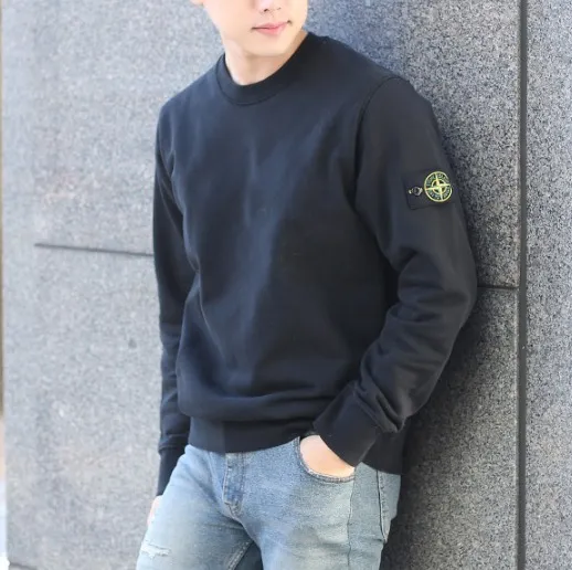 STONE ISLAND  |Crew Neck Pullovers Street Style Long Sleeves Plain Cotton