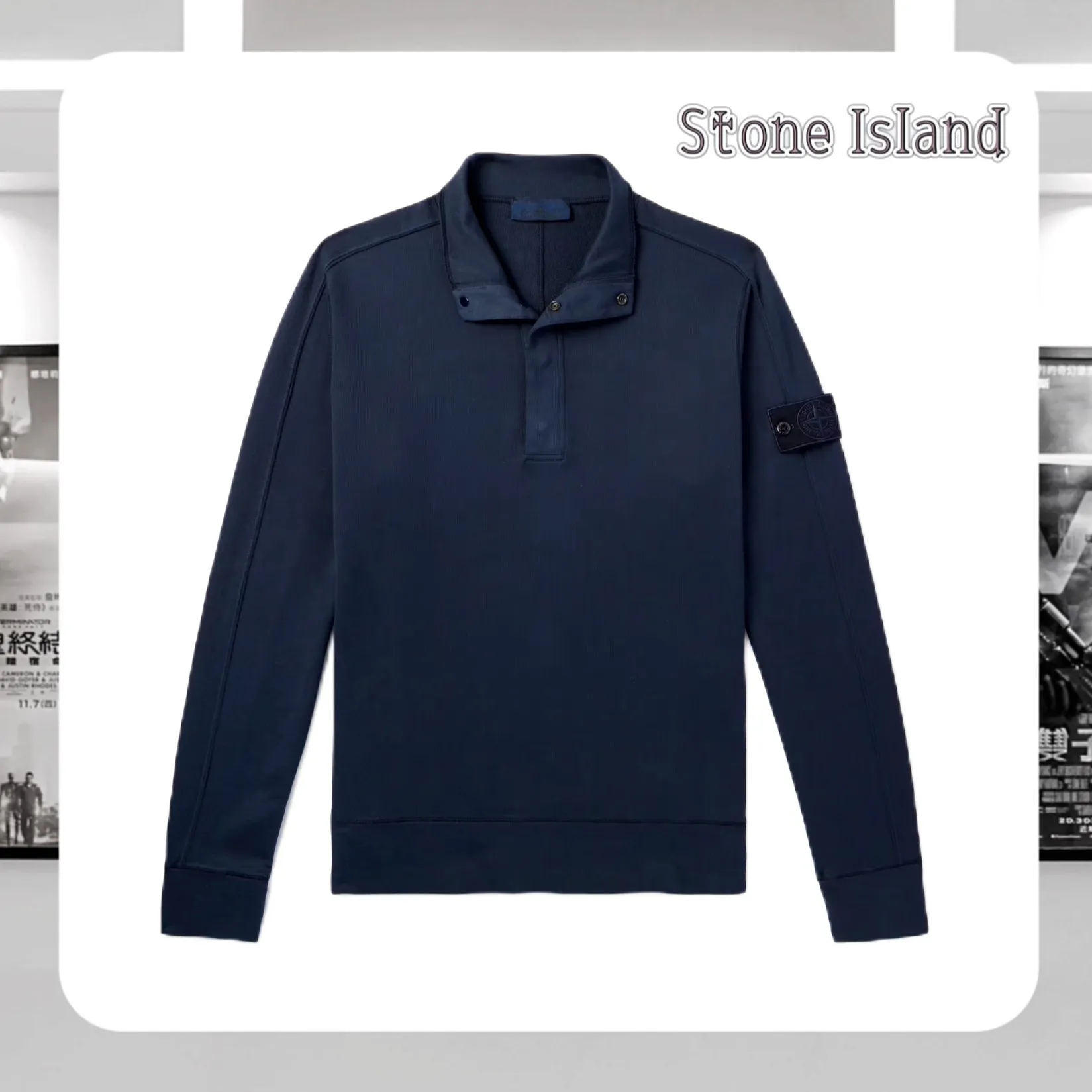 STONE ISLAND  |Long Sleeves Cotton Logo Sweatshirts