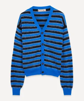 Striped Wool-Blend Cardigan