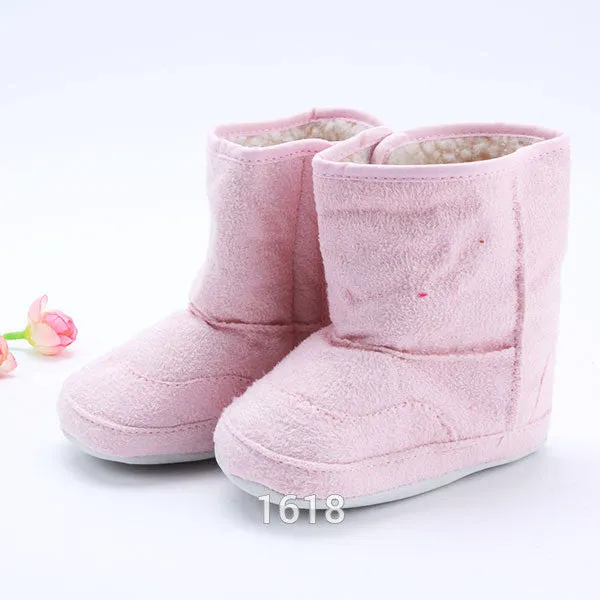 Super Warm Baby Ankle Snow Boots Infant Shoes Pink Khaki Antiskid Keep Warm Baby Shoes First Walkers SM6