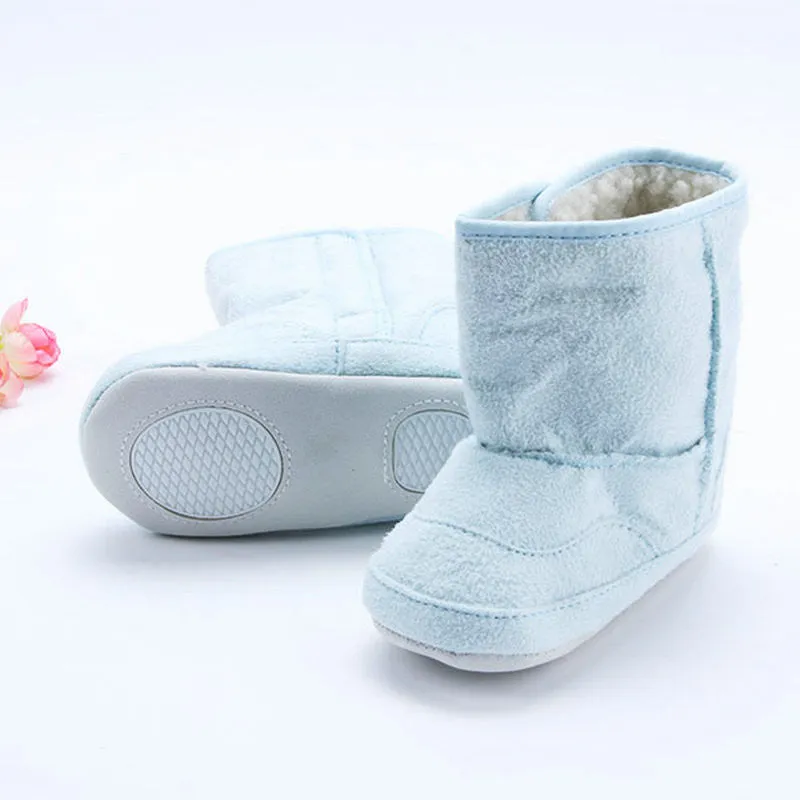 Super Warm Baby Ankle Snow Boots Infant Shoes Pink Khaki Antiskid Keep Warm Baby Shoes First Walkers SM6