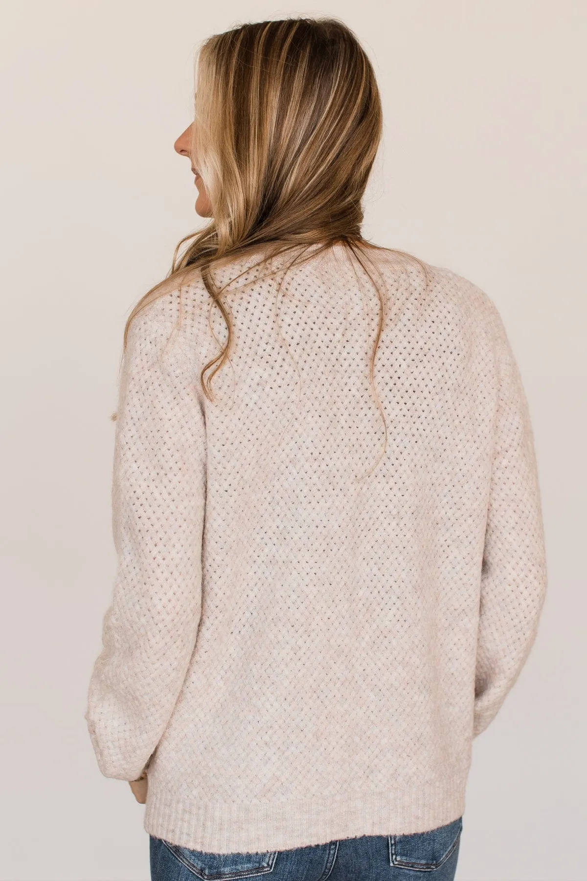 Taking It All In Button Cardigan- Oatmeal