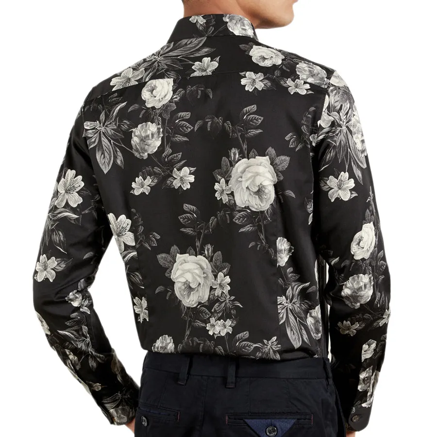 Ted Baker - ECLAIR Floral Print Shirt in Black