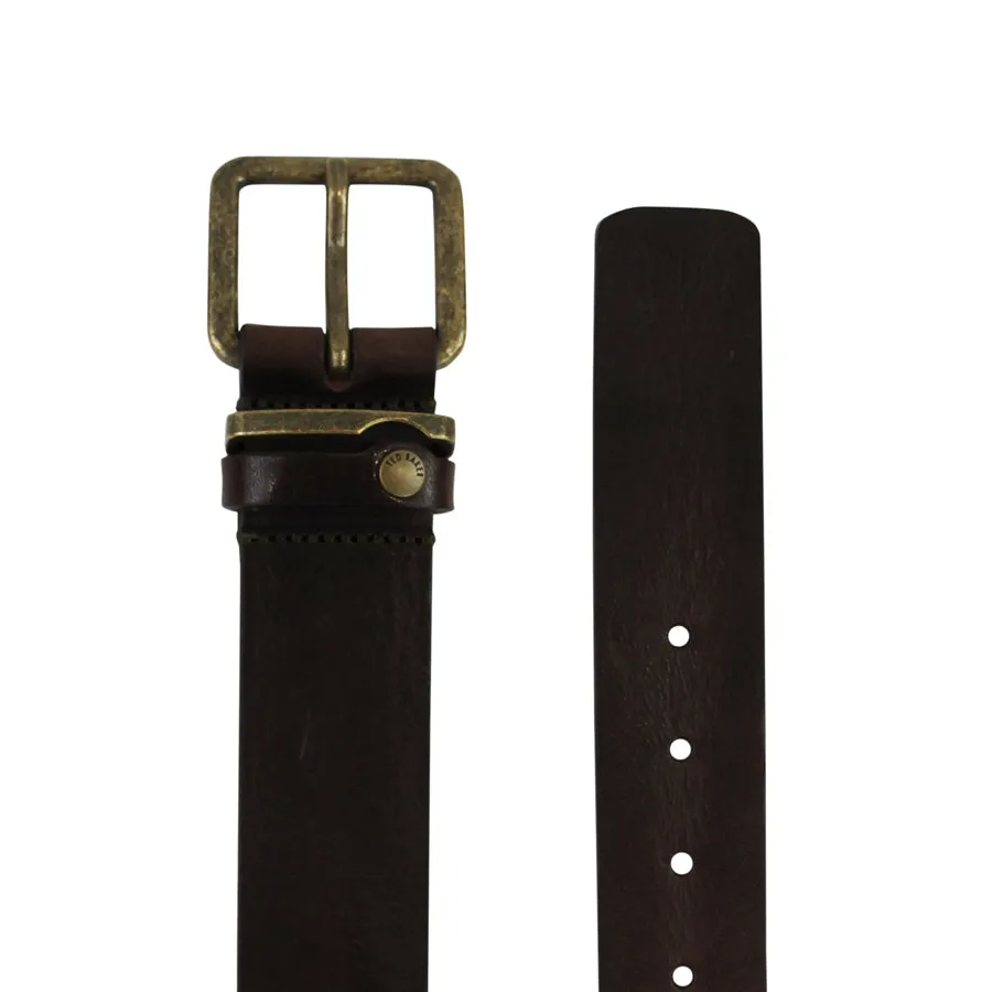 Ted Baker - Katchup Leather Belt in Chocolate