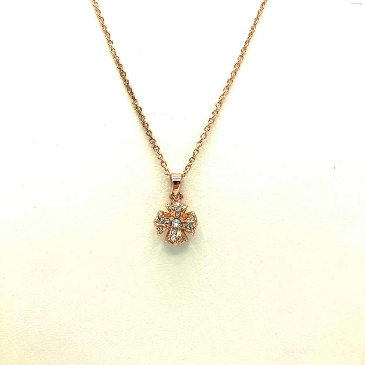 TED BAKER Rose Gold Crystal Necklace