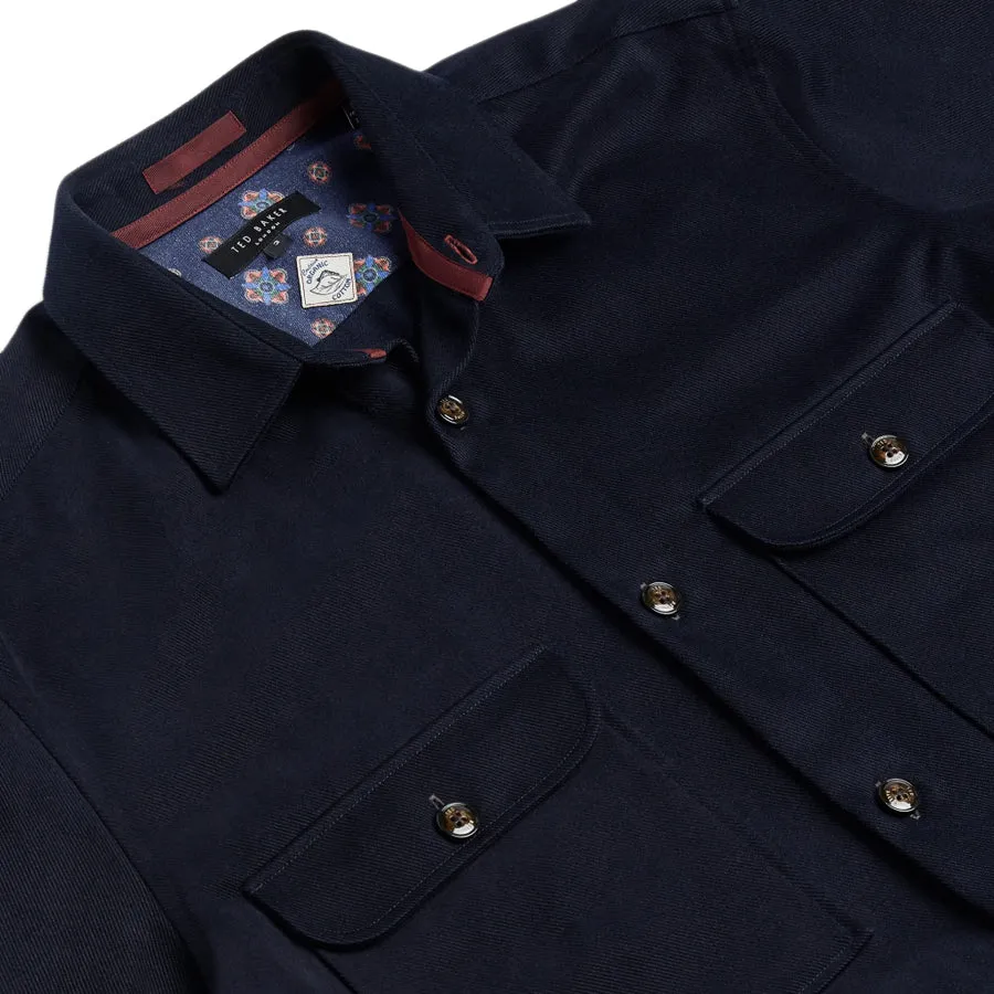 Ted Baker - SCON Twill Overshirt in Navy