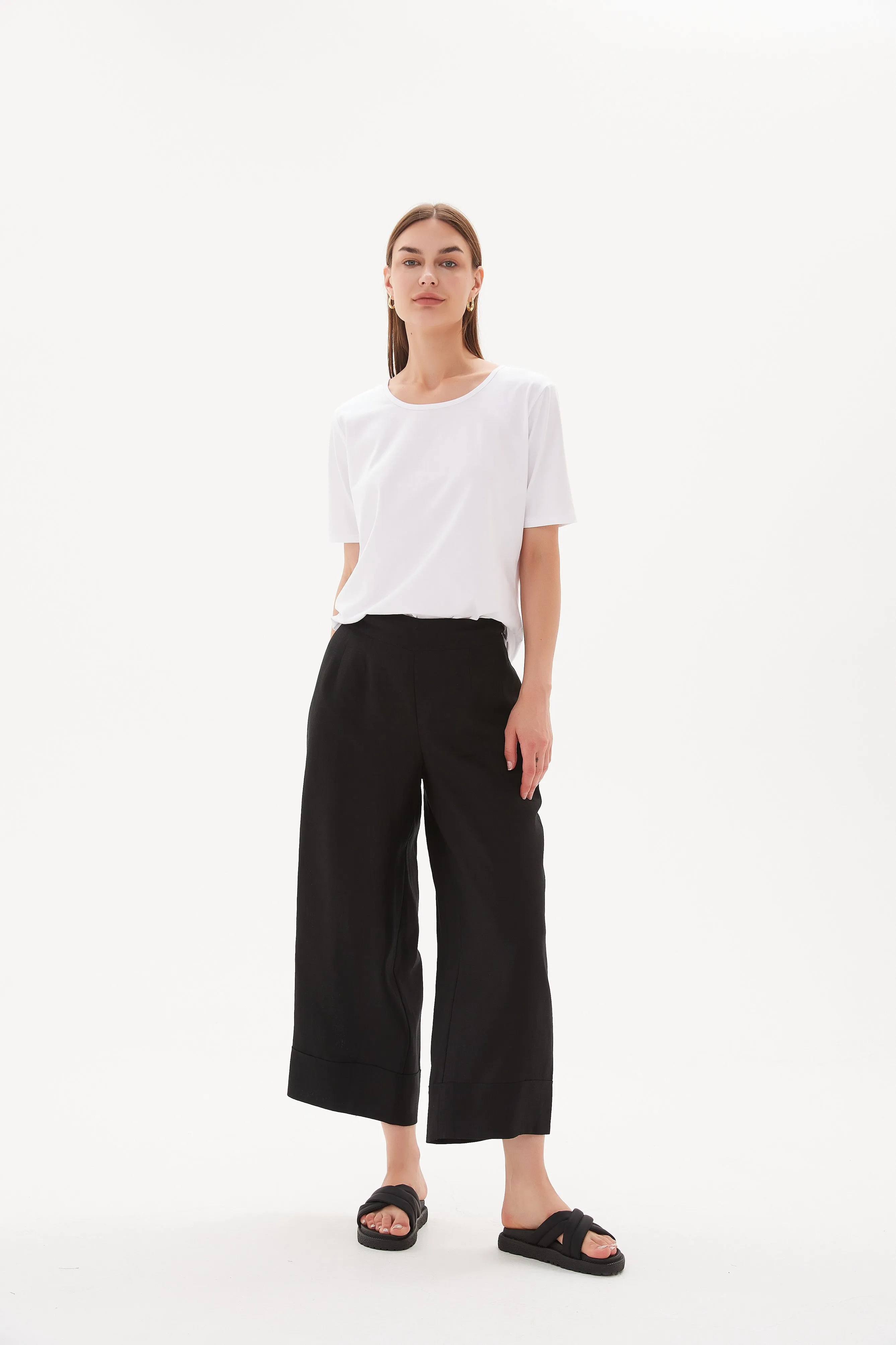 Tirelli - Classic Linen Pant - Black