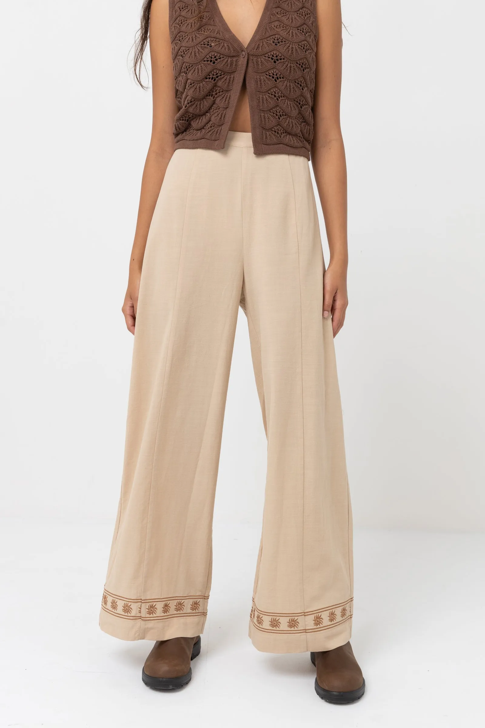 Under The Sun Wide Leg Pant Natural