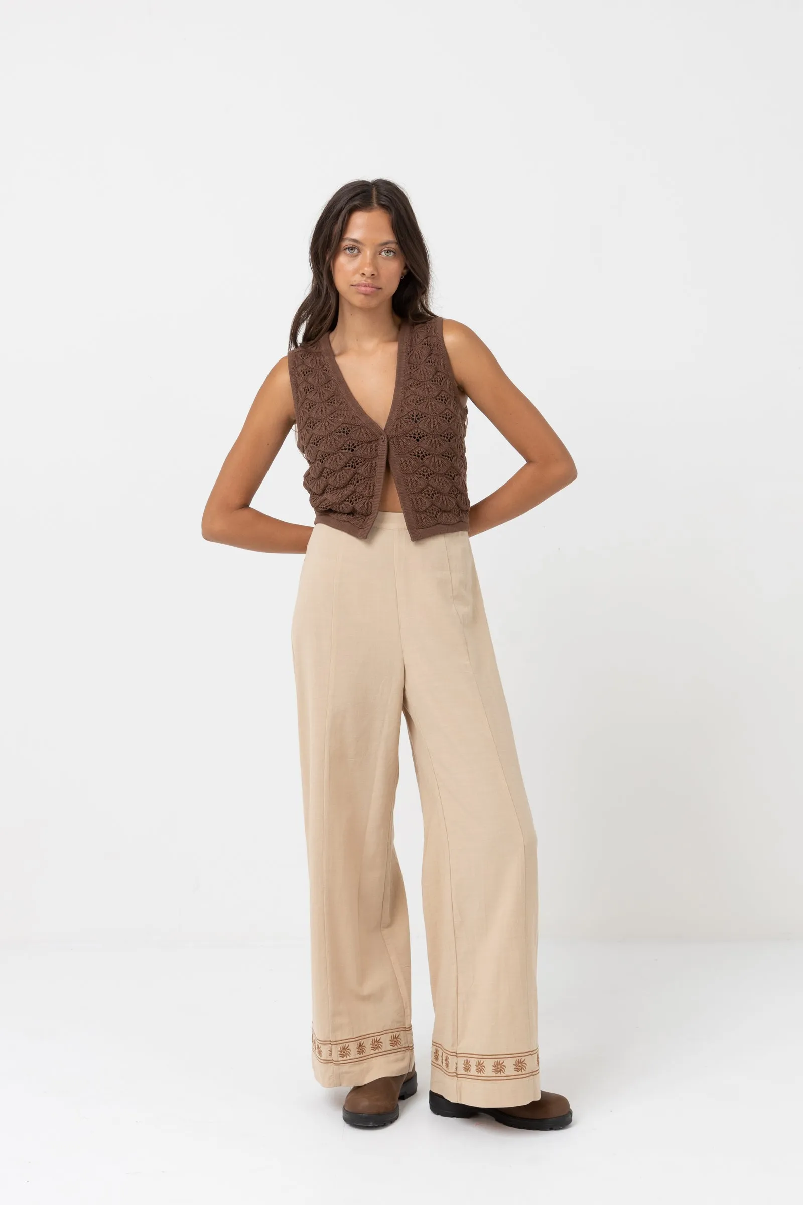 Under The Sun Wide Leg Pant Natural