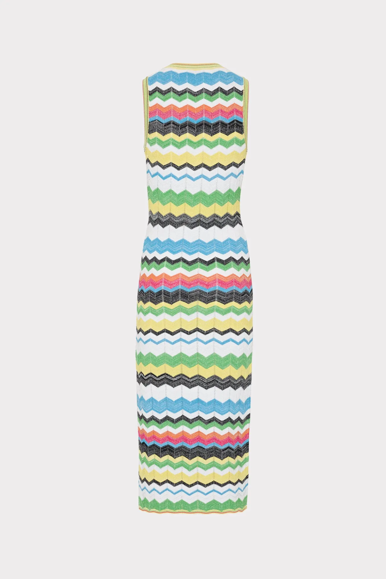 V-Neck Zig Zag Midi Dress