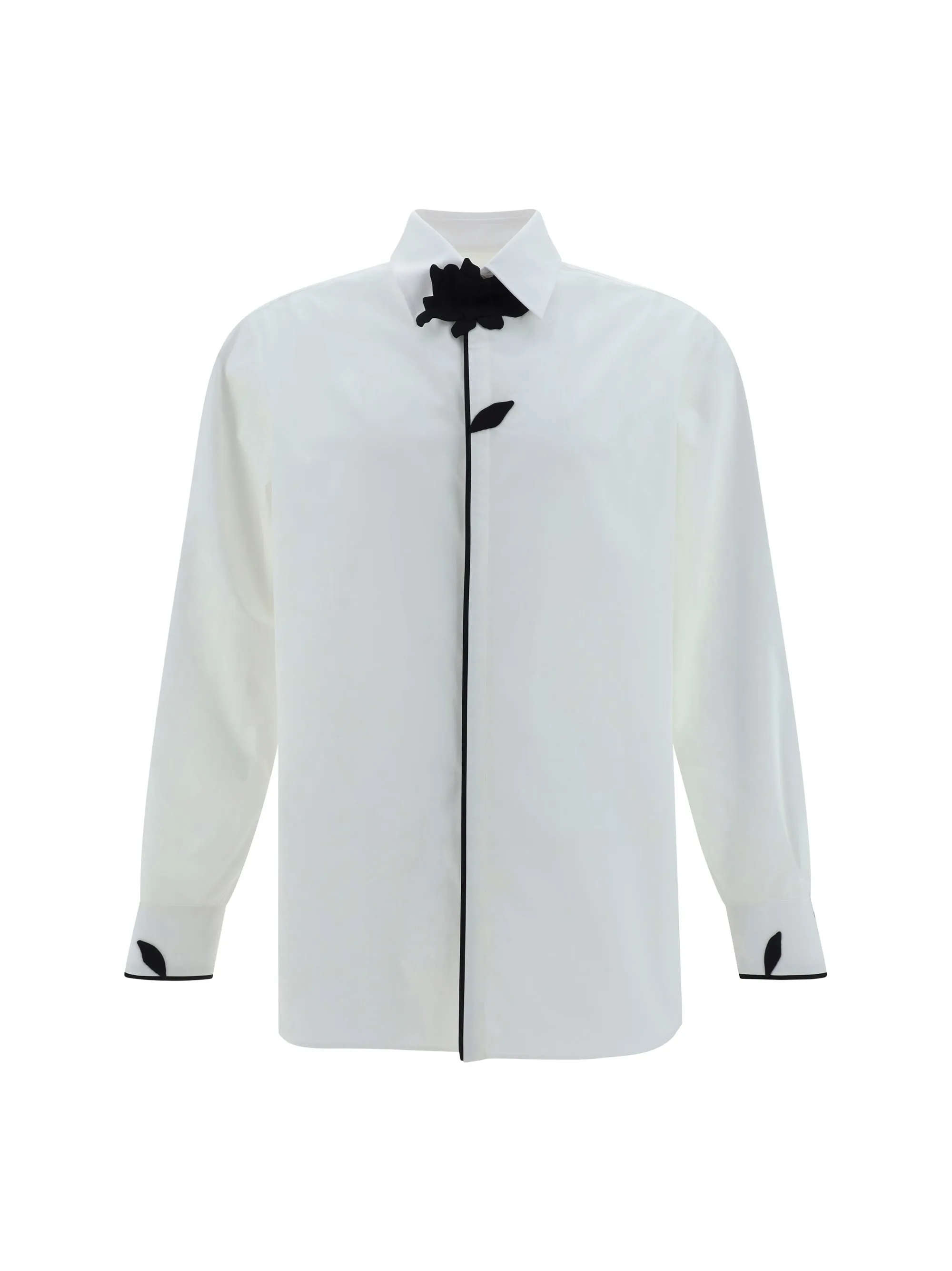 VALENTINO  |Long Sleeves Plain Cotton Luxury Shirts