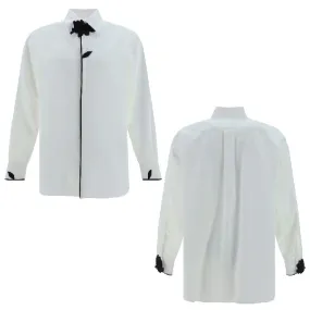 VALENTINO  |Long Sleeves Plain Cotton Luxury Shirts