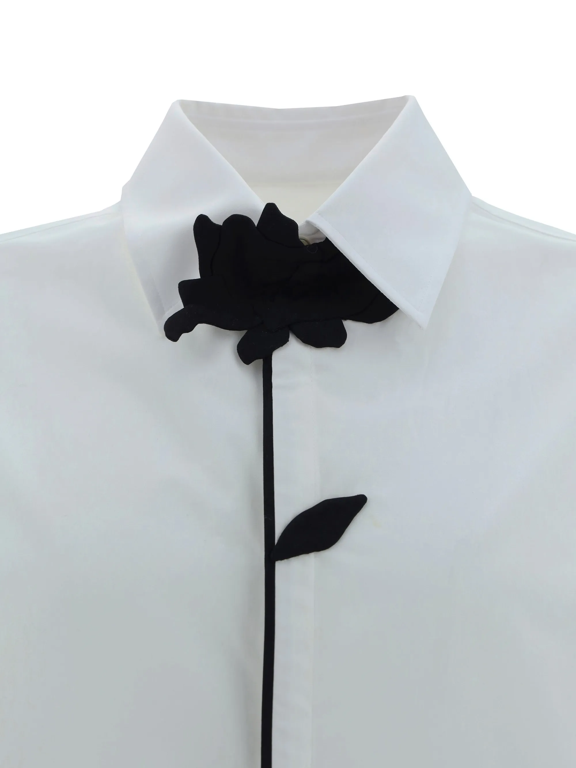 VALENTINO  |Long Sleeves Plain Cotton Luxury Shirts