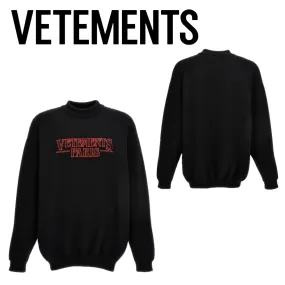 VETEMENTS  |Crew Neck Pullovers Unisex Wool Street Style U-Neck