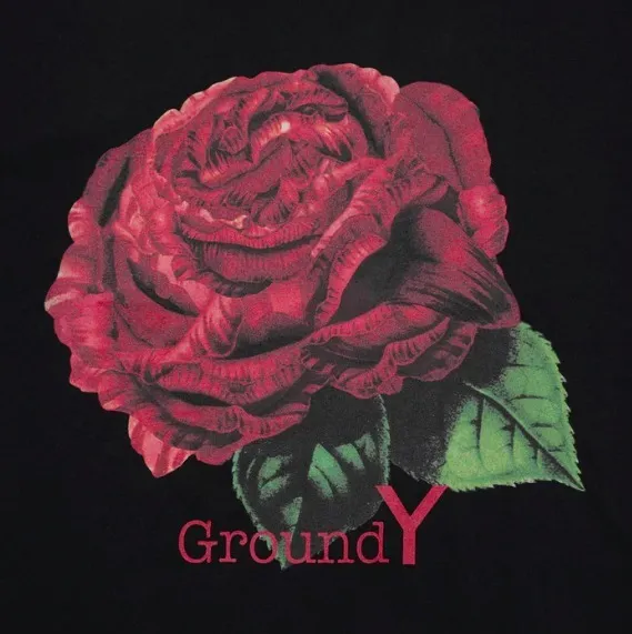 Yohji Yamamoto  |Crew Neck Pullovers Flower Patterns Unisex Street Style