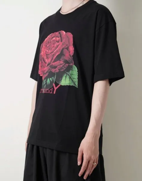 Yohji Yamamoto  |Crew Neck Pullovers Flower Patterns Unisex Street Style