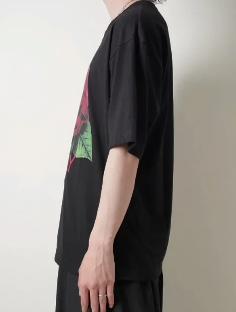 Yohji Yamamoto  |Crew Neck Pullovers Flower Patterns Unisex Street Style