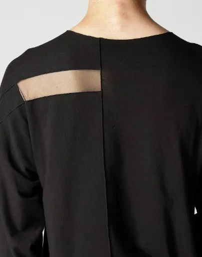 Yohji Yamamoto  |Pullovers Street Style U-Neck Long Sleeves Plain Cotton