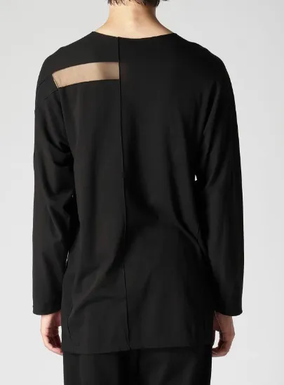 Yohji Yamamoto  |Pullovers Street Style U-Neck Long Sleeves Plain Cotton