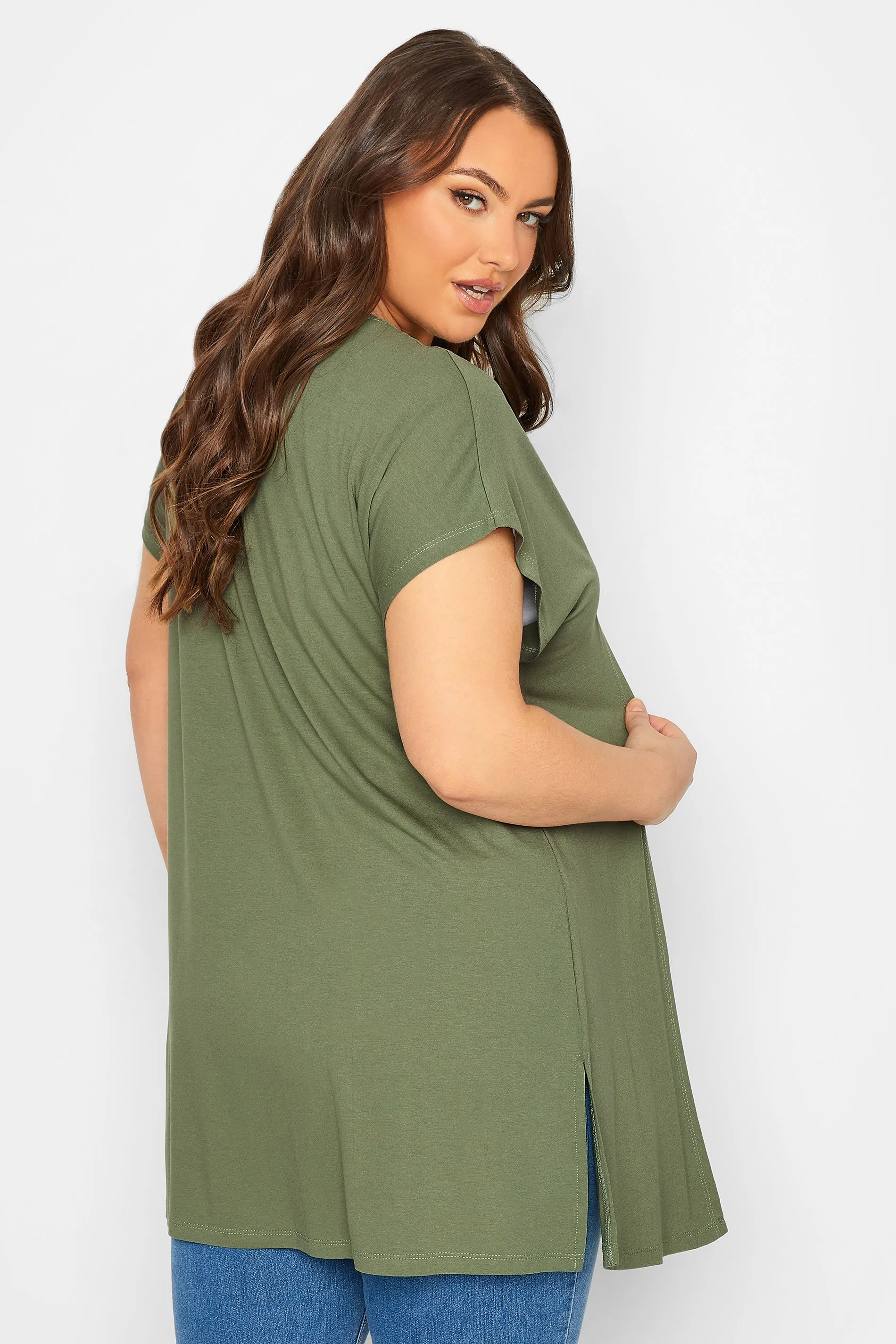 YOURS Curve Green Short Sleeve Cardigan