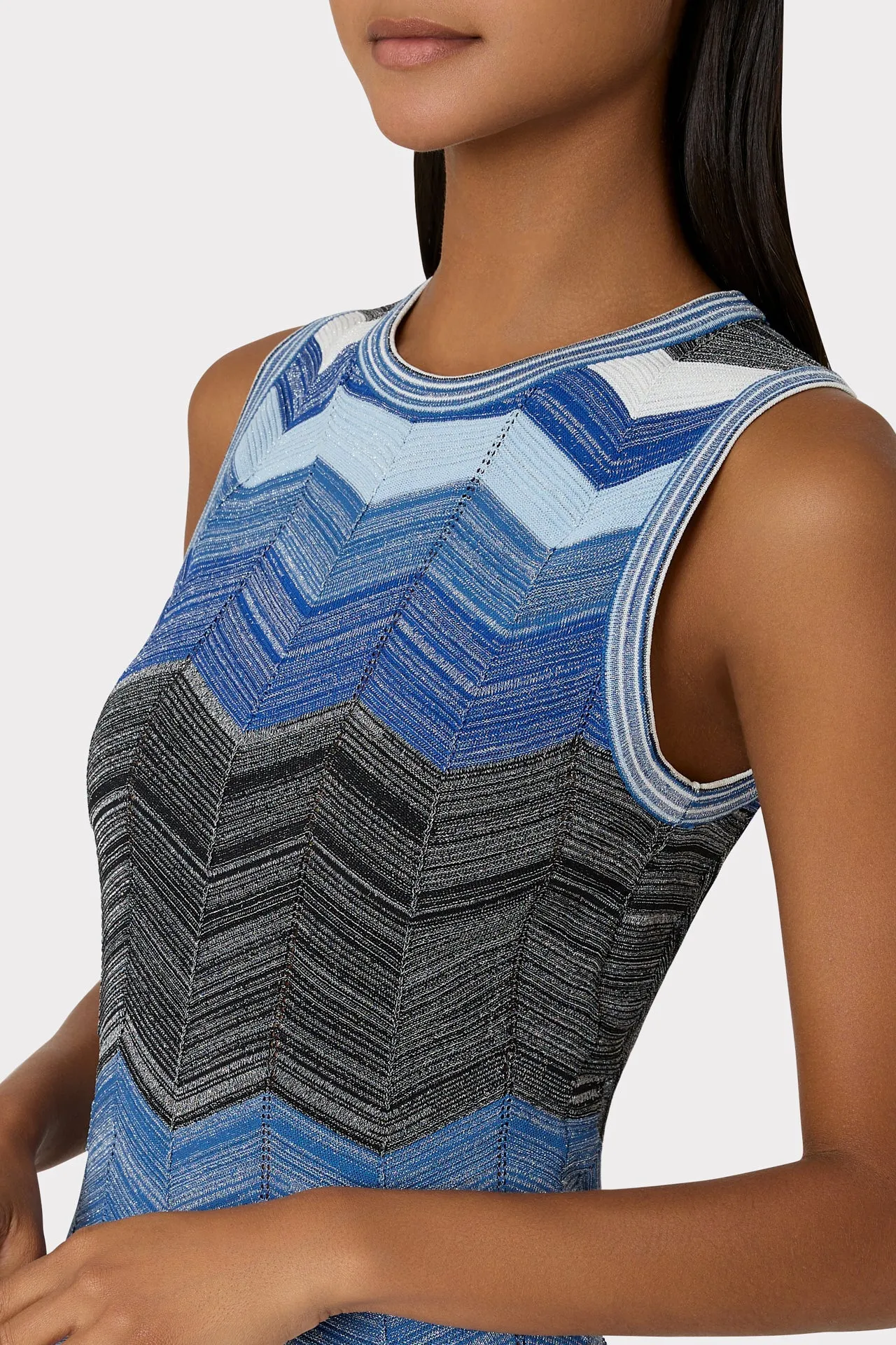 Zig Zag Knit Mini Dress